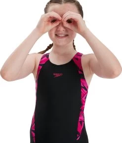 Speedo Hyper Boom Splice Legsuit Badpak Meisjes - Zwart / Roze - Maat 176 -Water Sport Verkoop 1021x1200