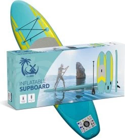 BluMill Opblaasbaar SUP Board - Stand Up Paddle Board - Verstelbare Peddel - Complete Set - Inclusief Pomp - Inclusief Enkelkoord - 300 Cm -Water Sport Verkoop 1072x1200