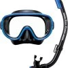 ReefTourer Snorkelmasker Duikbril Snorkelset RC-0105-zwart/blauw