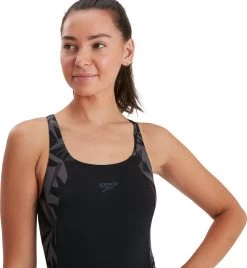 Speedo Hyper Boom Splice Muscleback Dames - Zwart / Grijs - Maat 44 -Water Sport Verkoop 1108x1200