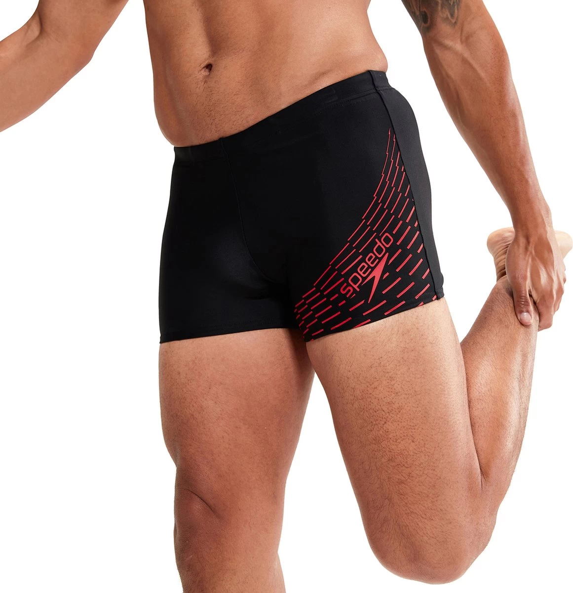 Speedo Medley Logo Aquashort Heren - Zwart / Rood - Maat 4 4 Speedo Medley Logo Aquashort Heren - Zwart / Rood - Maat 4 - Afbeelding 2