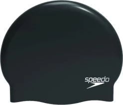 Speedo Plain Moulded Silicone Cap Unisex - Zwart - One Size -Water Sport Verkoop 1200x1029