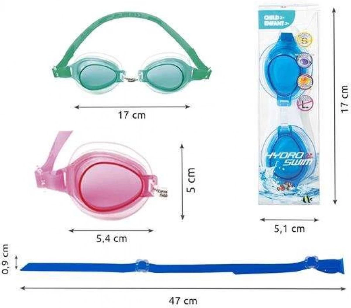 Bestway - Zwembril - High Style Polycarbonaat - Blauw - Latex Vrij - Kinderen - 15 Cm - Duikbril - Zwembad - Vakantie 4 Bestway - Zwembril - High Style Polycarbonaat - Blauw - Latex Vrij - Kinderen - 15 Cm - Duikbril - Zwembad - Vakantie - Afbeelding 2