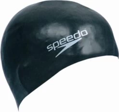 Speedo Plain Moulded Silicone Cap Unisex - Zwart - One Size -Water Sport Verkoop 1200x1125