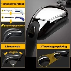 TravelTime® - Zwembril Volwassenen - Unisex – Zwarte Galvaniserende Lens -Water Sport Verkoop 1200x1200 110