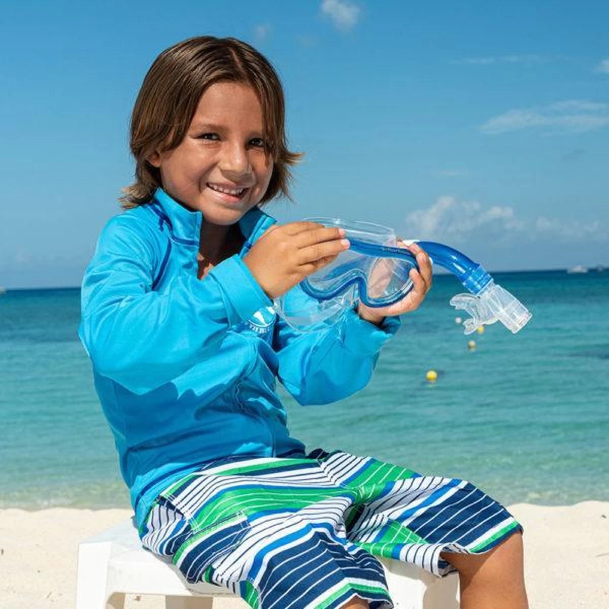 ReefTourer Snorkelmasker Duikbril Snorkelset Voor Kinderen Tot Ong. 10 Jaar RC-0203- Blauw 9 ReefTourer Snorkelmasker Duikbril Snorkelset Voor Kinderen Tot Ong. 10 Jaar RC-0203- Blauw - Afbeelding 7