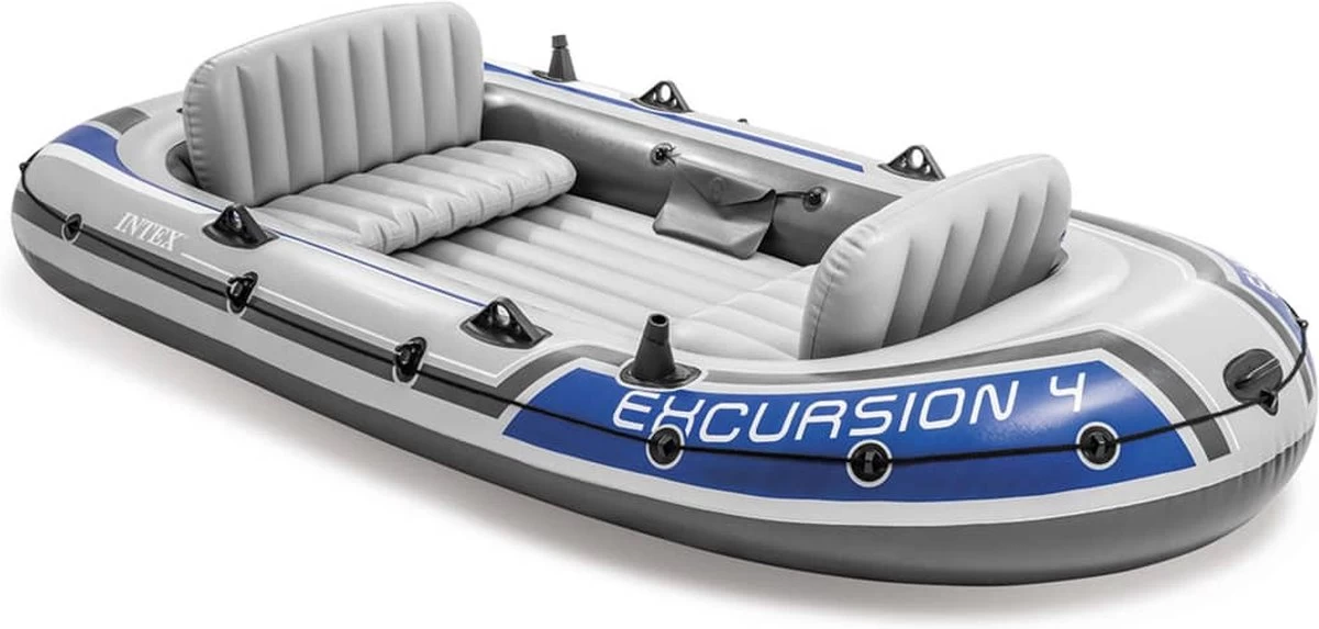 Intex Excursion 4 Opblaasboot - Opblaasboot - Grijs 4 Intex Excursion 4 Opblaasboot - Opblaasboot - Grijs - Afbeelding 2