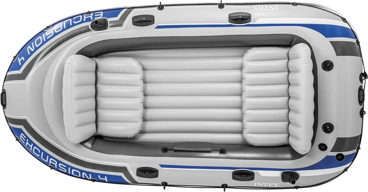 Intex Excursion 4 Opblaasboot - Opblaasboot - Grijs 5 Intex Excursion 4 Opblaasboot - Opblaasboot - Grijs - Afbeelding 3