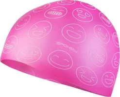 100% Siliconen Junior Zwemcap Emoji Roze