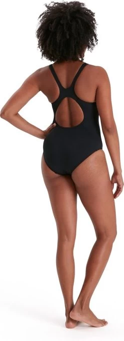 Speedo Placement Muscleback Badpak Dames - Zwart / Groen - Maat 34 -Water Sport Verkoop 439x1200 1