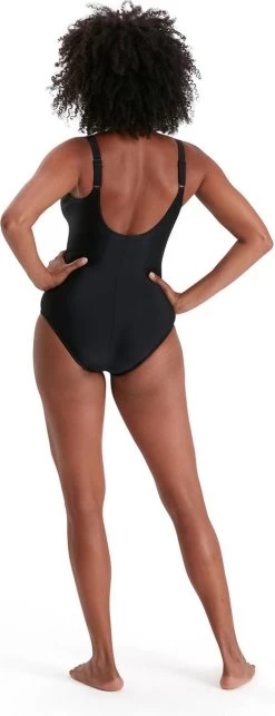 Speedo Shaping Brigitte 1 Piece Dames - Zwart - Maat 42 -Water Sport Verkoop 461x1200