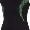 Speedo Placement Muscleback Badpak Dames - Zwart / Groen - Maat 34 -Water Sport Verkoop 556x1200