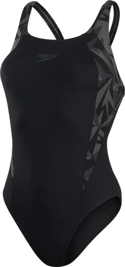 Speedo Hyper Boom Splice Muscleback Dames - Zwart / Grijs - Maat 42