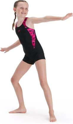 Speedo Hyper Boom Splice Legsuit Badpak Meisjes - Zwart / Roze - Maat 176 -Water Sport Verkoop 707x1200