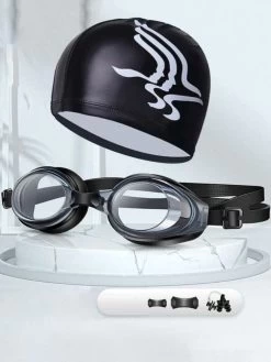 Cynergie - Zwem Accessoires - 6 Delig - Badmuts - Zwembril - Neusklem Zwemmen - Neusknijper - Duikbril - Met Opbergdoosje - Zwembrillen Volwassenen En Kinderen -Water Sport Verkoop 901x1200 2