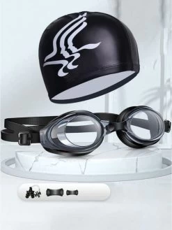 Cynergie - Zwem Accessoires - 6 Delig - Badmuts - Zwembril - Neusklem Zwemmen - Neusknijper - Duikbril - Met Opbergdoosje - Zwembrillen Volwassenen En Kinderen -Water Sport Verkoop 902x1200 1